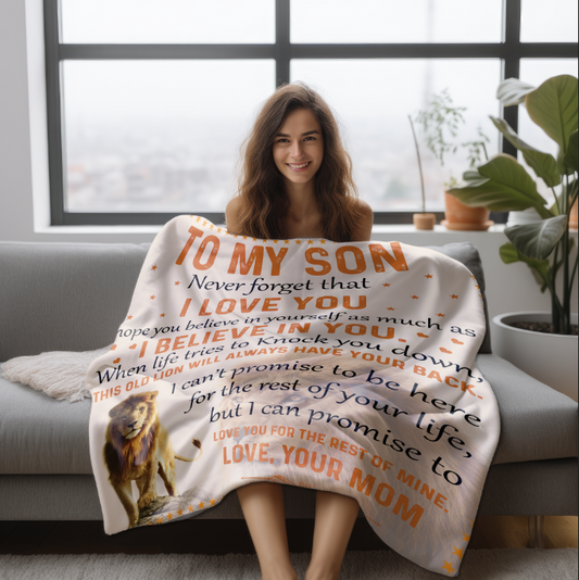 To My Son | Velveteen Plush Blanket